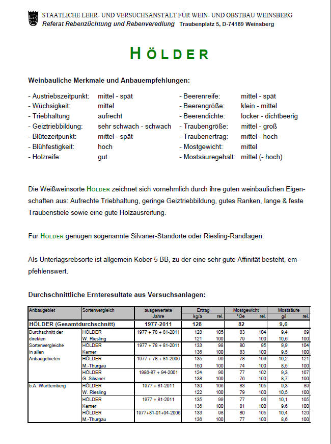 Hölder - Rebschule Müller