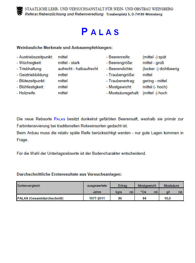 Palas - Rebschule Müller